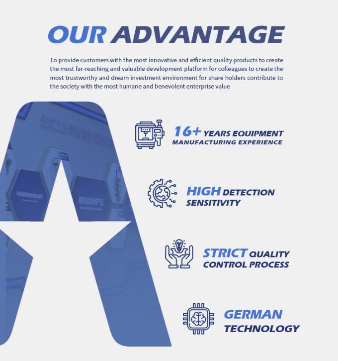 অত্যন্ত সংবেদনশীল কনভার্টার বেল্ট টানেল টাচ স্ক্রিন খাদ্য ধাতু আবিষ্কারক সঠিক সনাক্তকরণ 7