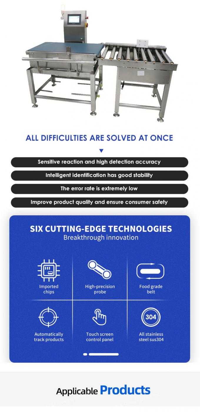Frozen Fish Checkweigher Scale With Automated Sorting checking weigher reject System For Quality Products 3