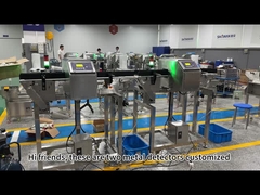 খাদ্য গ্রেড কনভেয়র ধাতু আবিষ্কারক সরঞ্জাম সঙ্গে শব্দ এবং হালকা এলার্ম