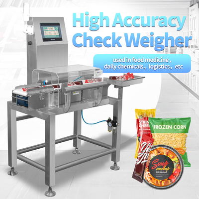 Boxed Products High-Precision Belt Conveyor Checkweigher অনলাইন ওজন বিতরণকারী Check Weigher With Roller Rejector