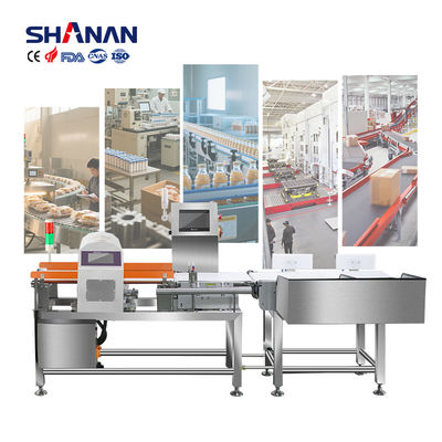 ISO9001 সার্টিফাইড ২ ইন ১ কম্বিনেশন মেটাল ডিটেক্টর এবং চেকওয়েজার, সঠিক ওজনের জন্য, স্থূল ওজন ২৫০ কেজি