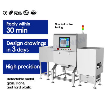 খাদ্য গ্রেড এক্স রে কনভেয়র বেল্ট উত্পাদন লাইন প্রত্যাখ্যান সঙ্গে ত্রুটি সনাক্ত